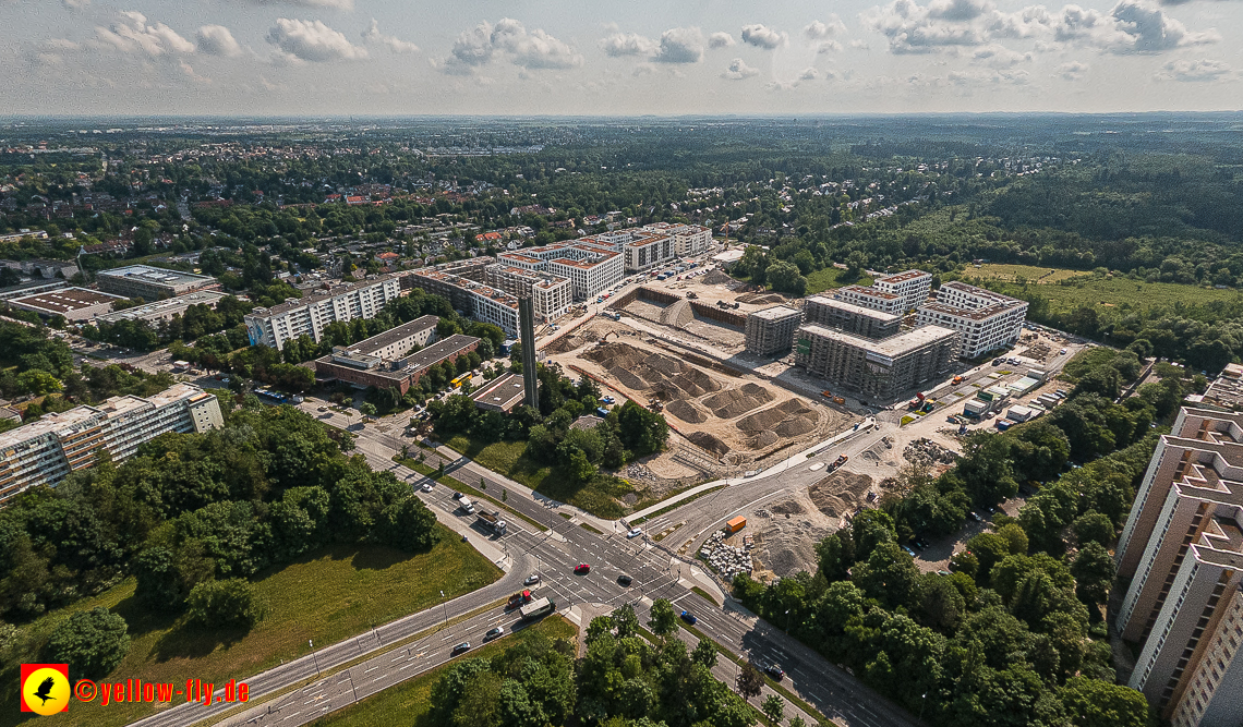 07.06.2023 - Aktuelle Luftbilder aus dem Alexisquartier und Pandion Verde in Neuperlach in München